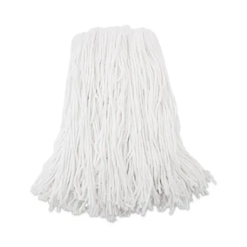 Boardwalk® Premium Cut-End Wet Mop Heads, Rayon, 16oz, White, 12/Carton