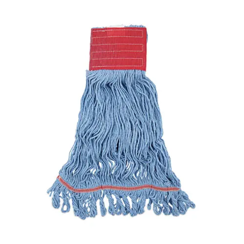 Boardwalk® Pro Loop Web/Tailband Mop Head, Blue, Large, 12/Carton