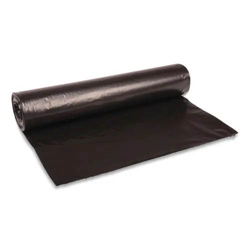 Boardwalk® Recycled Low-Density Polyethylene Can Liners, 45 gal, Black, 0.8 mil, 40" x 48"