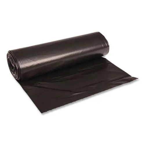 Boardwalk® Recycled Low-Density Polyethylene Can Liners, 60 gal, 1.2 mil, Black, 38" x 58"