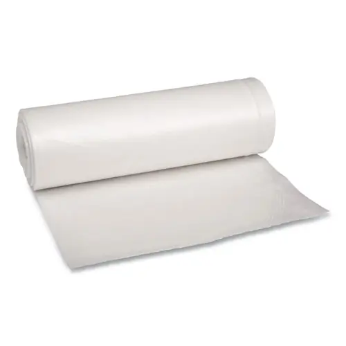 Boardwalk® Recycled Low-Density Polyethylene Can Liners, 60 gal, Clear, 1.75 mil, 38" x 58"