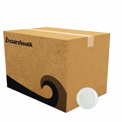 Boardwalk® Round Aluminum To-Go Container Lids, Dome, Clear Plastic, 9" Diameter, 500/Carton
