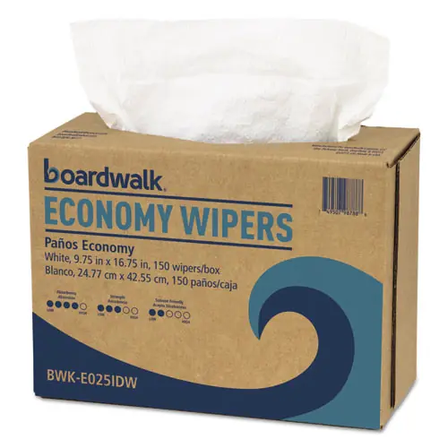Boardwalk® Scrim Wipers, 4-Ply, White, 150/Dispenser Pack, 6 Packs/Carton