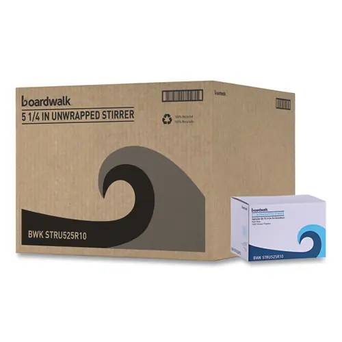 Boardwalk® Single-Tube Stir-Straws, 5.25", Polypropylene, Red