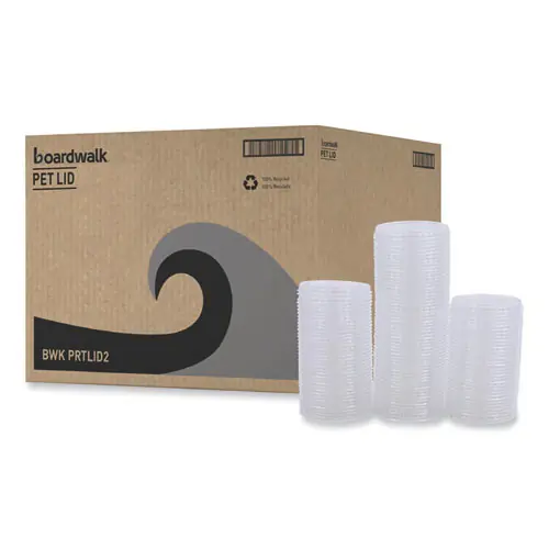 Boardwalk® Souffle/Portion Cup Lids, Fits 1.5 oz and 2 oz Portion Cups, Plastic, Clear, 2,500/Carton