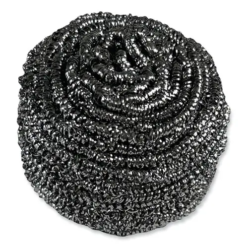 Boardwalk® Stainless Steel Scrubber, Silver, 72/Carton