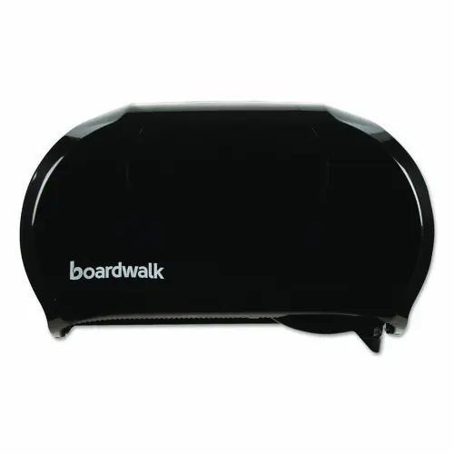 Boardwalk® Standard Twin Toilet Tissue Dispenser, Black