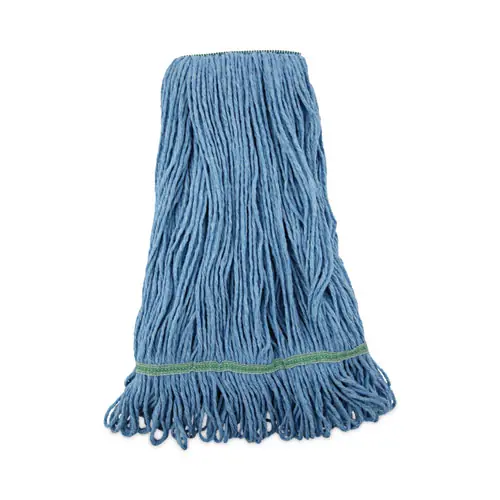 Boardwalk® Super Loop Wet Mop Head, Medium, Blue, 1" Headband, 12/Carton