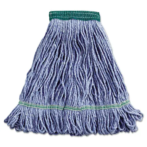 Boardwalk® Super Loop Wet Mop Head, Medium, Blue, 5" Headband, Cotton/Synthetic Blend