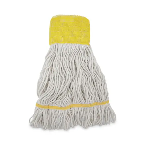 Boardwalk® Super Loop Wet Mop Head, Cotton/Synthetic Fiber, 5" Headband, Small Size, White