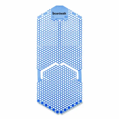 Boardwalk® Vertical Urinal Screen, Cotton Blossom Scent, Blue, 6/Carton