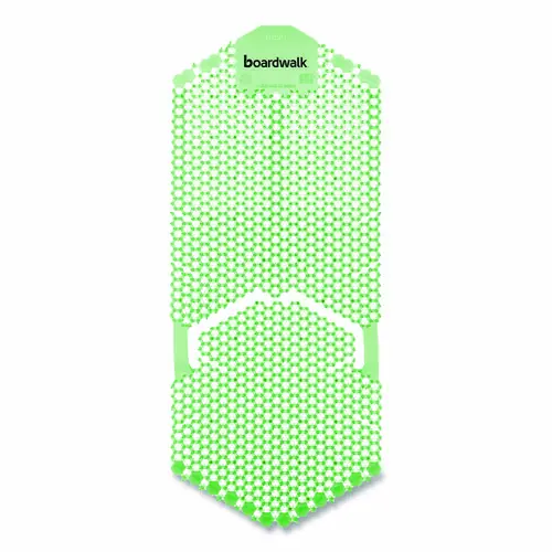 Boardwalk® Vertical Urinal Screen, Cucumber Melon Scent, Green, 6/Carton