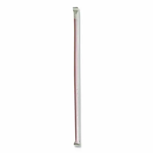 Boardwalk® Wrapped Giant Straws, 10.25", Polypropylene, Red, 1,200/Carton