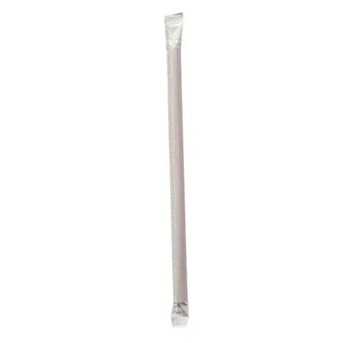 Boardwalk® Wrapped Giant Straws, Red, 7.75", Polypropylene, 7,200/Carton