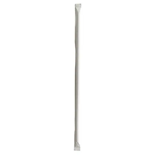 Boardwalk® Wrapped Jumbo Straws, 10.25", Polypropylene, Clear, 2,000/Carton