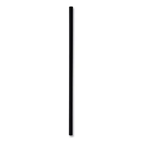 Boardwalk® Wrapped Jumbo Straws, Black, 250/Pack, 50 Packs/Carton