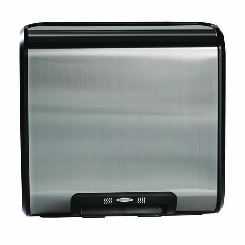 Bobrick TrimLineSeries QuietDry Surface-Mounted ADA Automatic Hand Dryer, 115 V, Satin Stainless Steel