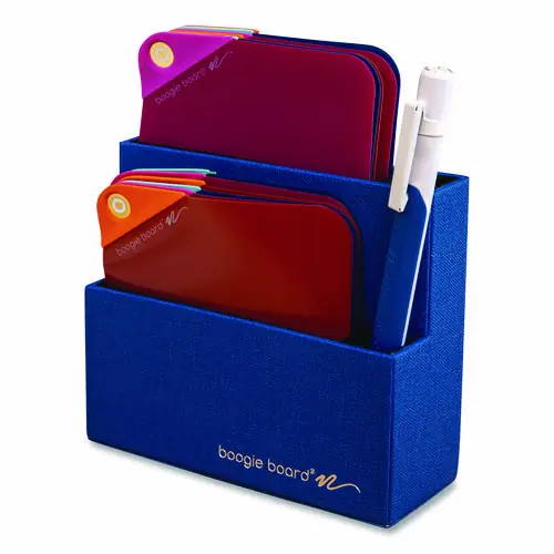 Boogie Board™ VersaNotes Desk Organizer, Blue Plastic, 3-Compartment, 4.7" x 0.4" x 2.05"