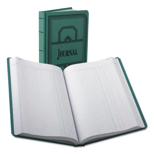 Boorum & Pease® Account Journal, Blue Cover, 500 Sheets, 11.75 x 7.25 inches