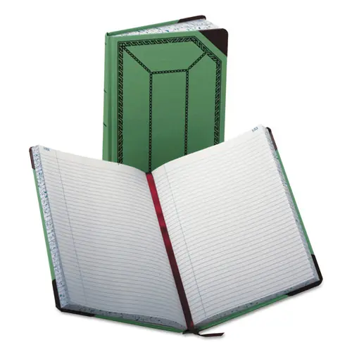 Boorum & Pease® Record and Account Book with Green and Red Cover