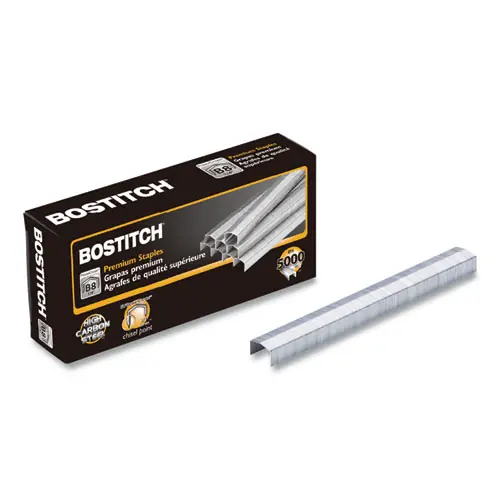 Bostitch® B8 PowerCrown Premium Staples, Steel, 5,000/Box
