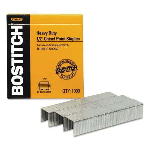 Bostitch® Heavy-Duty Premium Staples, Steel, 1,000/Box