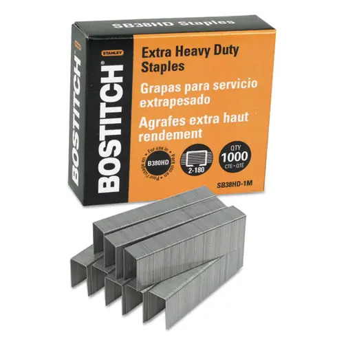 Bostitch® Heavy-Duty Premium Staples, Steel, 1,000/Box