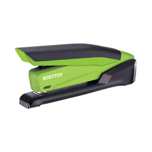 Bostitch® InPower One-Finger 3-in-1 Desktop Stapler with Antimicrobial Protection, 20-Sheet Capacity, Green/Black