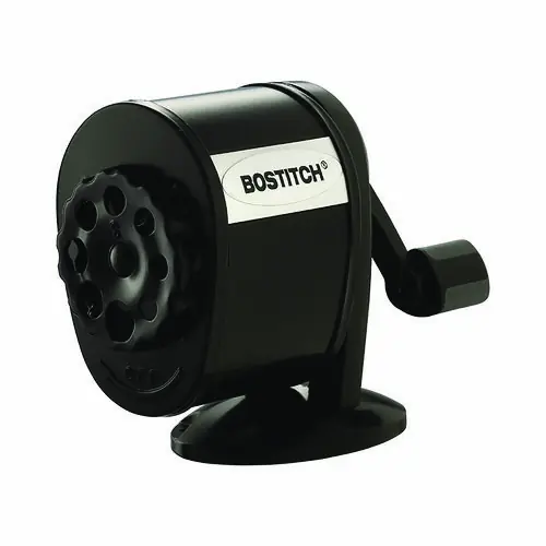 Bostitch® Metal Manual Pencil Sharpener, Black, Manual Operation