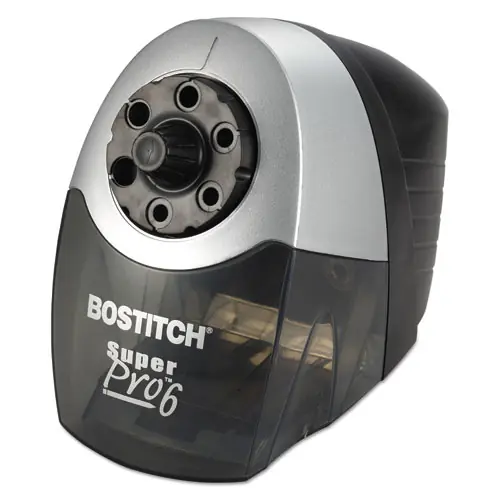 Bostitch® Super Pro 6 Commercial Electric Pencil Sharpener, Gray/Black, AC-Powered, 6.13" x 10.69" x 9"