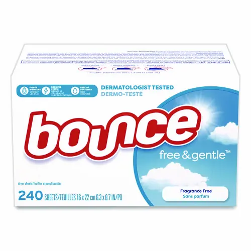 Bounce® free and gentle Dryer Sheets, Fragrance-Free, 240/Box