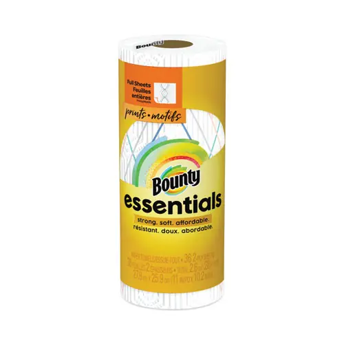 Bounty® Essentials Kitchen Roll Paper Towels, 2-Ply, 40 Sheets per Roll, 11" x 10.2"