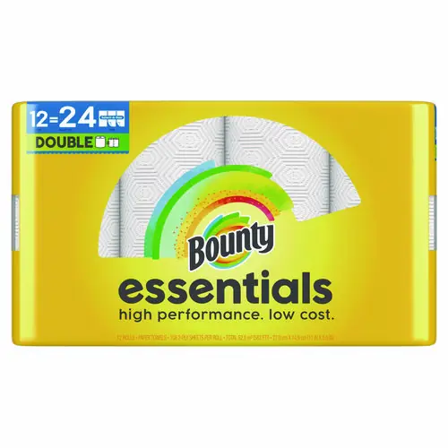 Bounty® Essentials Select-A-Size Kitchen Roll Paper Towels, 2-Ply, 108 Sheets per Roll, 12 Rolls per Carton