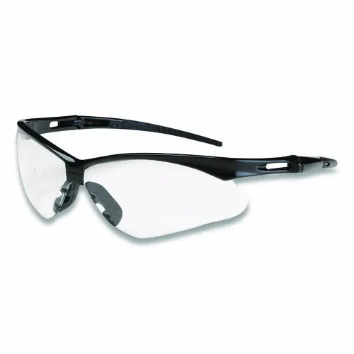 Bouton® Anser Optical Safety Glasses, Anti-Fog, Scratch-Resistant, Clear Lens, Black Frame
