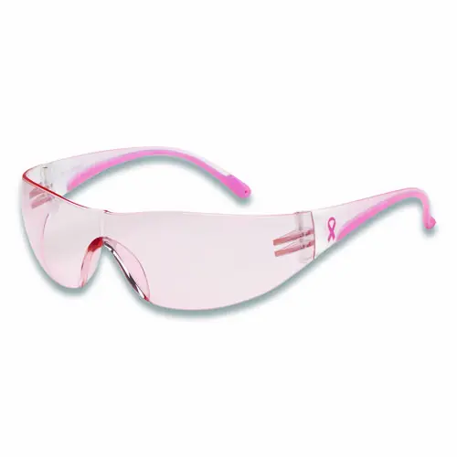 Bouton® Eva Optical Safety Glasses, Scratch-Resistant, Pink Lens, Pink/Clear Frame