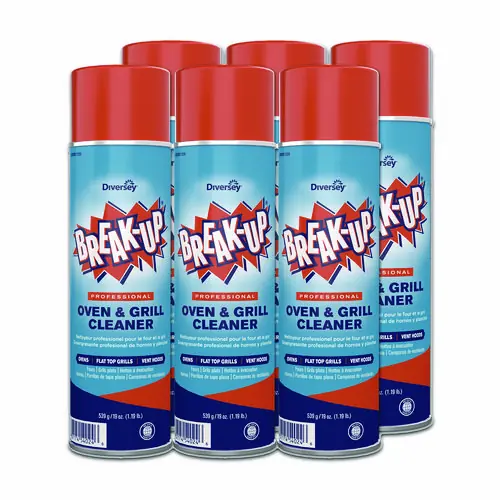 BREAK-UP® Oven And Grill Cleaner, Ready to Use, 19 oz Aerosol Spray, 6/Carton