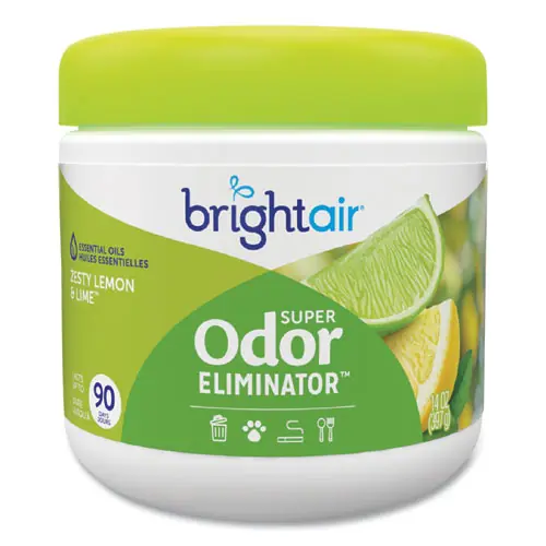 BRIGHT Air® Super Odor Eliminator, Zesty Lemon and Lime, 14 oz Jar