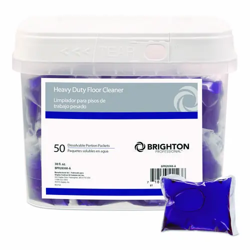 Brighton Professional™ Dissolvable Floor Cleaner Packets, Heavy Duty, Fresh Citrus Scent, 50 Pack, 38 oz