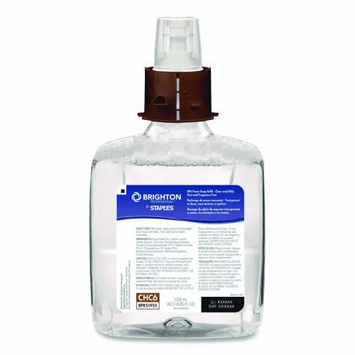 Brighton Professional™ Foaming Hand Soap Refill for BP Dispenser, Unscented, 1,200 mL, 2/Carton
