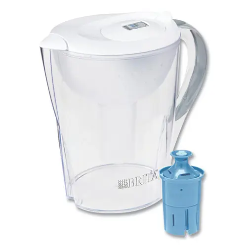 Brita® Pacifica Pitcher with Longlast+ Filter, 10 Cups, White/Clear