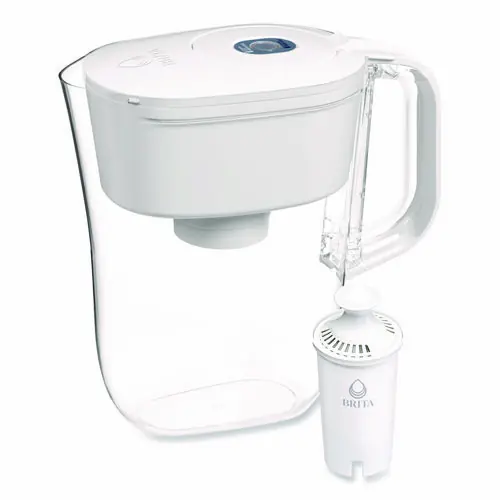 Brita® Small 6-Cup Water Filter Pitcher with 1 Standard Filter, Denali, White