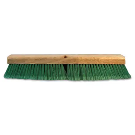 Push Broom, PET Bristles, 24", Green
