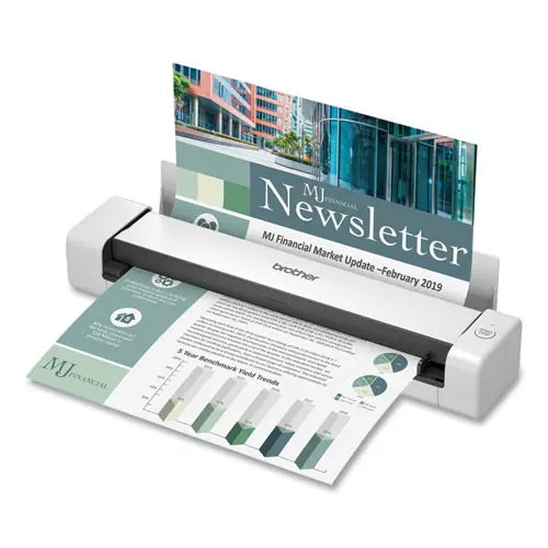 Brother DS-740D Duplex Compact Mobile Document Scanner, 600 dpi, Duplex, 1-Sheet ADF