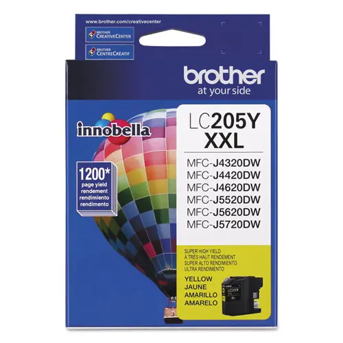 Brother LC205Y Innobella Super High-Yield Ink Cartridge, Yellow, 1,200 Page-Yield