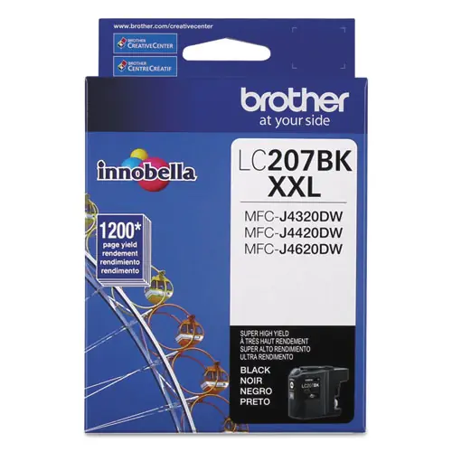Brother LC207BK Innobella Super High-Yield Ink Cartridge, Black, 1,200 Page-Yield