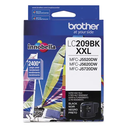 Brother LC209BK Innobella Super High-Yield Ink Cartridge, Black, 2,400 Page-Yield