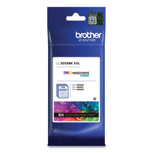 Brother LC3033BK INKvestment Super High-Yield Ink Cartridge, Black, 3,000 Page Yield
