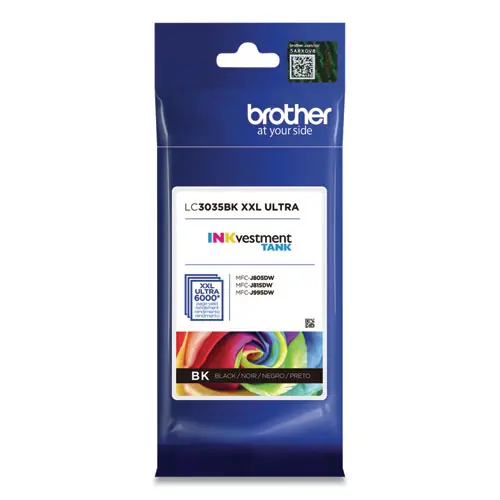 Brother LC3035BK INKvestment Ultra High-Yield Ink Cartridge, Black, 6,000 Page Yield