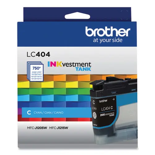 Brother LC404CS INKvestment Ink Cartridge, Cyan, 750 Page Yield