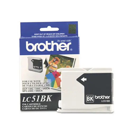 Brother LC51BK Innobella Ink Cartridge, Black, 500 Page Yield